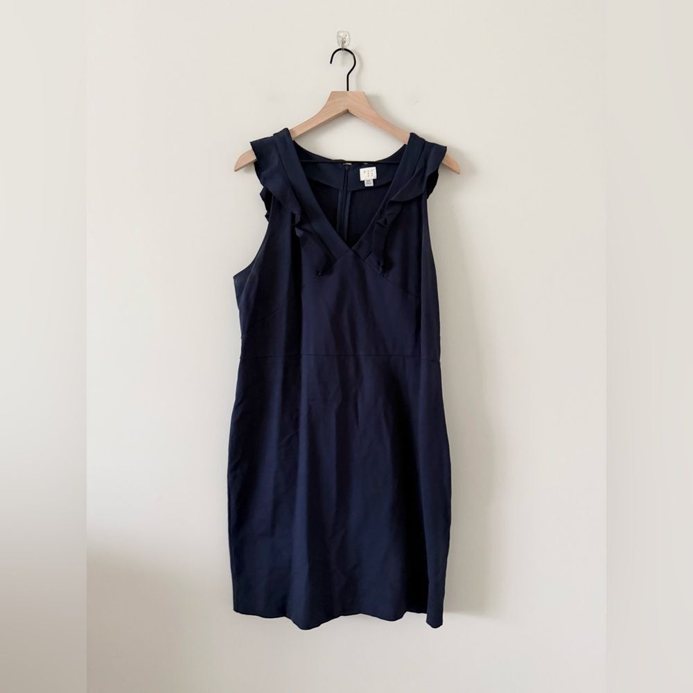 A New Day Sheath Sleeveless Dress in Ponte Knit Navy Size XXL
